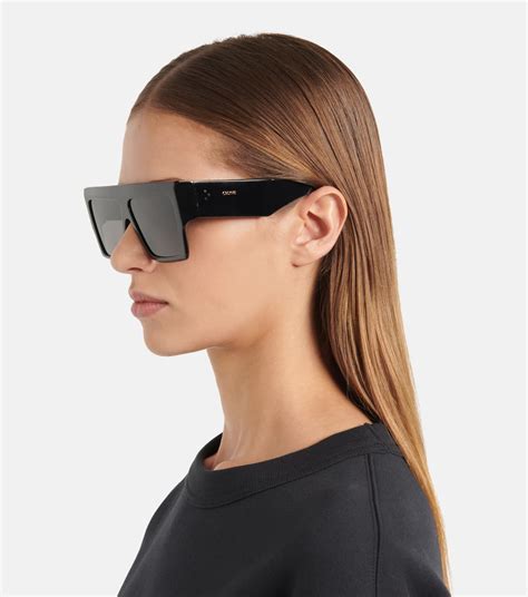 celine black frame 04 sunglasses|Celine flat top sunglasses black.